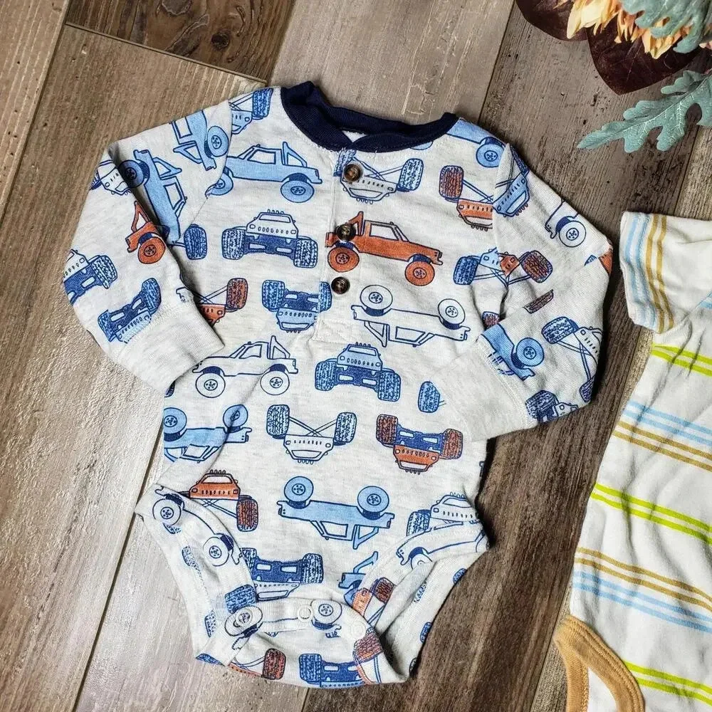 Carter's Baby Boy 3m Bodysuit Bundle - 2 Pieces - EUC